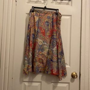 Vintage Paisley Plus Size Skirt